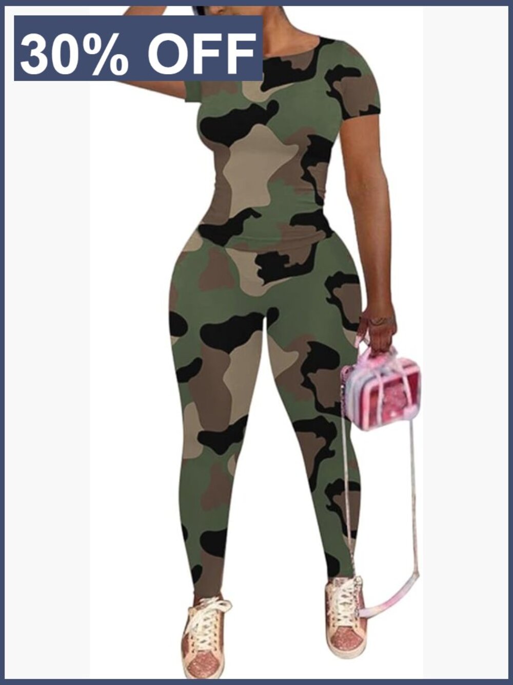 2 Piece Short Sleeve Top & Jogger Legging Sets Activewear